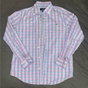 Vineyard Vines 100% Cotton Whale Shirt Men’s Button Down Size Medium